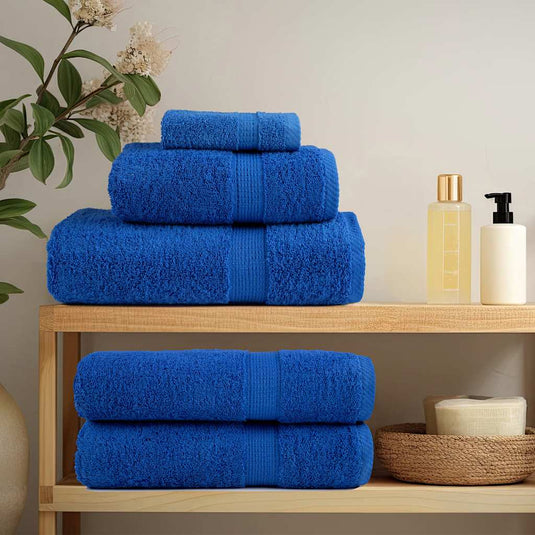 Vidaxl douchehanddoeken frogn 4 st 70x140 cm 360 g m² blauw