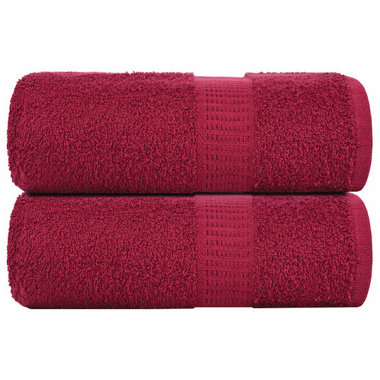 Vidaxl washandjes frogn 2 st 30x30 cm 360 g m² bordeaux