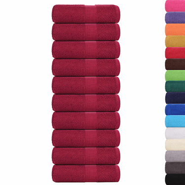 Vidaxl gastendoekjes frogn 10 st 30x50 cm 360 g m² bordeaux