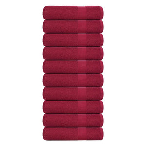 Vidaxl handdoeken frogn 10 st 50x100 cm 360 g m² bordeaux
