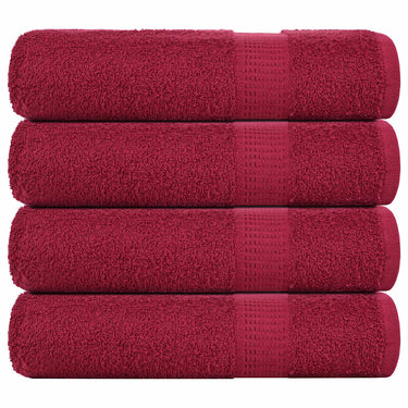 Vidaxl douchehanddoeken frogn 4 st 70x140 cm 360 g m² bordeaux