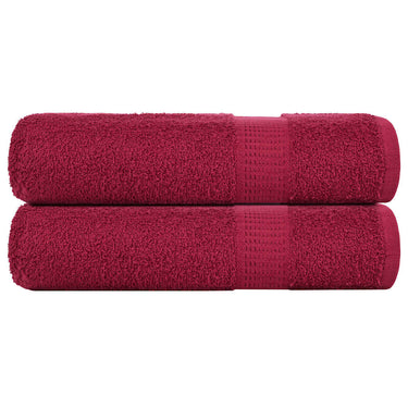 Vidaxl badhanddoeken frogn 2 st 100x150 cm 360 g m² bordeaux