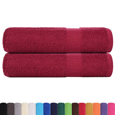 Vidaxl badhanddoeken frogn 2 st 100x150 cm 360 g m² bordeaux