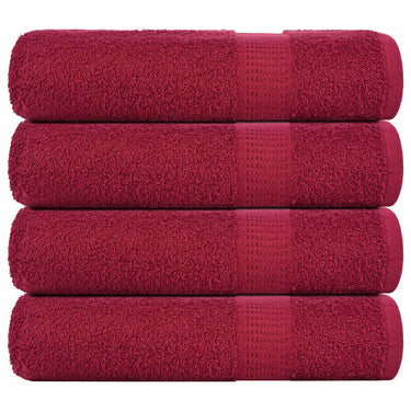 Vidaxl badhanddoeken frogn 4 st 100x150 cm 360 g m² bordeaux