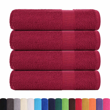 Vidaxl badhanddoeken frogn 4 st 100x150 cm 360 g m² bordeaux