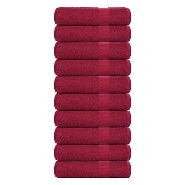 Vidaxl badhanddoeken frogn 10 st 100x150 cm 360 g m² bordeaux