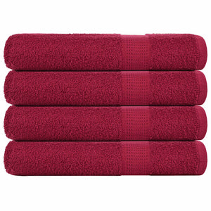 Vidaxl saunahanddoeken frogn 4 st 80x200 cm 360 g m² bordeaux
