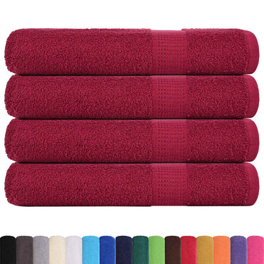Vidaxl saunahanddoeken frogn 4 st 80x200 cm 360 g m² bordeaux
