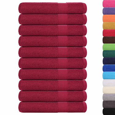 Vidaxl saunahanddoeken frogn 10 st 80x200 cm 360 g m² bordeaux
