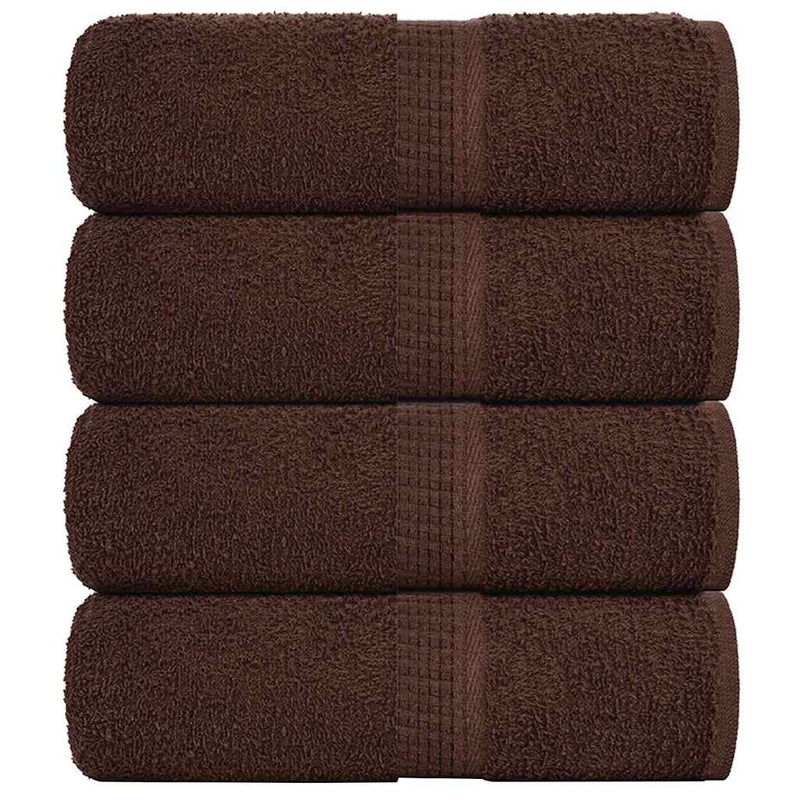 Load image into Gallery viewer, Vidaxl washandjes frogn 4 st 30x30 cm 360 g m² bruin
