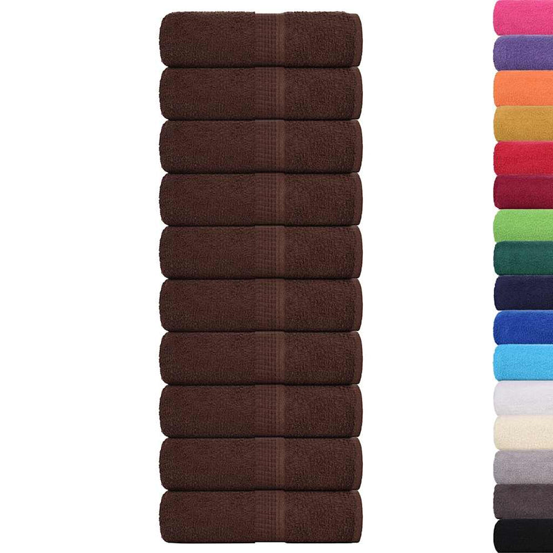 Load image into Gallery viewer, Vidaxl washandjes frogn 10 st 30x30 cm 360 g m² bruin
