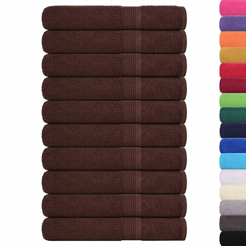 Load image into Gallery viewer, Vidaxl handdoeken frogn 10 st 100x200 cm 360 g m² bruin
