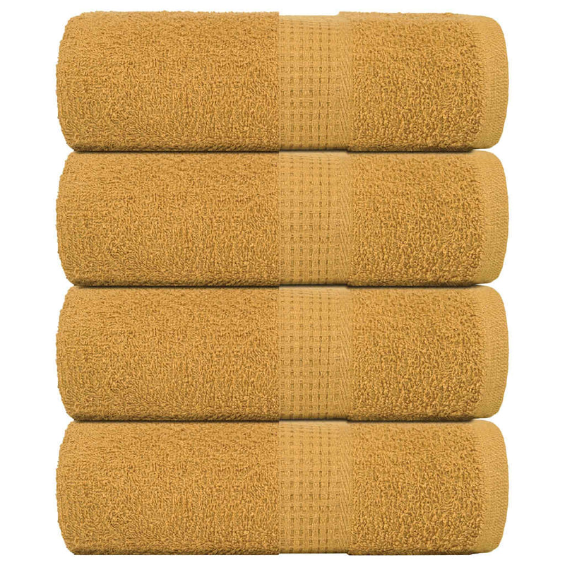 Load image into Gallery viewer, Vidaxl washandjes frogn 4 st 30x30 cm 360 g m² goud
