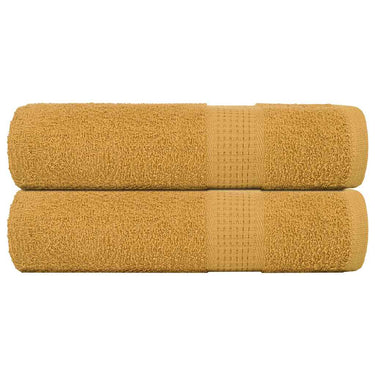 Vidaxl handdoeken frogn 2 st 50x100 cm 360 g m² goud