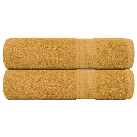 Vidaxl handdoeken frogn 2 st 50x100 cm 360 g m² goud
