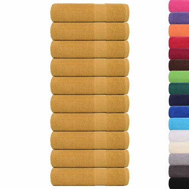 Vidaxl handdoeken frogn 10 st 50x100 cm 360 g m² goud