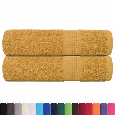Vidaxl douchehanddoeken frogn 2 st 70x140 cm 360 g m² goud