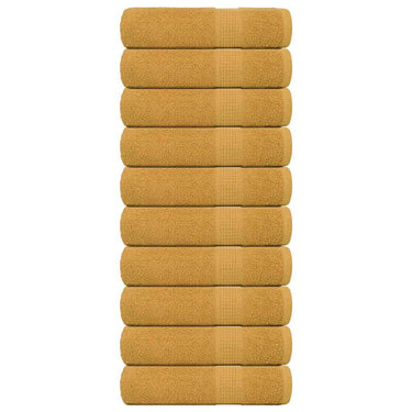 Vidaxl douchehanddoeken frogn 10 st 70x140 cm 360 g m² goud