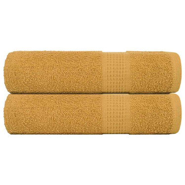 Vidaxl badhanddoeken frogn 2 st 100x150 cm 360 g m² goud