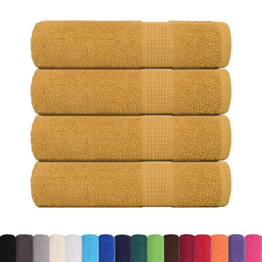 Vidaxl badhanddoeken frogn 4 st 100x150 cm 360 g m² goud