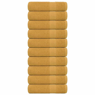 Vidaxl badhanddoeken frogn 10 st 100x150 cm 360 g m² goud