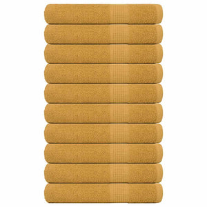 Vidaxl saunahanddoeken frogn 10 st 80x200 cm 360 g m² goud