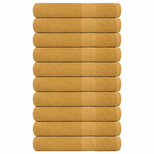 Vidaxl saunahanddoeken frogn 10 st 80x200 cm 360 g m² goud