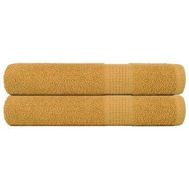Vidaxl handdoeken frogn 2 st 100x200 cm 360 g m² goud