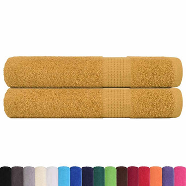 Vidaxl handdoeken frogn 2 st 100x200 cm 360 g m² goud
