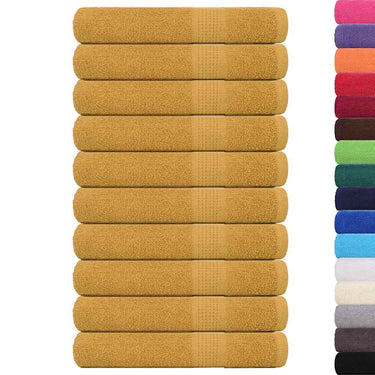 Vidaxl handdoeken frogn 10 st 100x200 cm 360 g m² goud