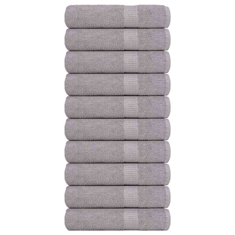 Load image into Gallery viewer, Vidaxl douchehanddoeken frogn 10 st 70x140 cm 360 g m² grijs
