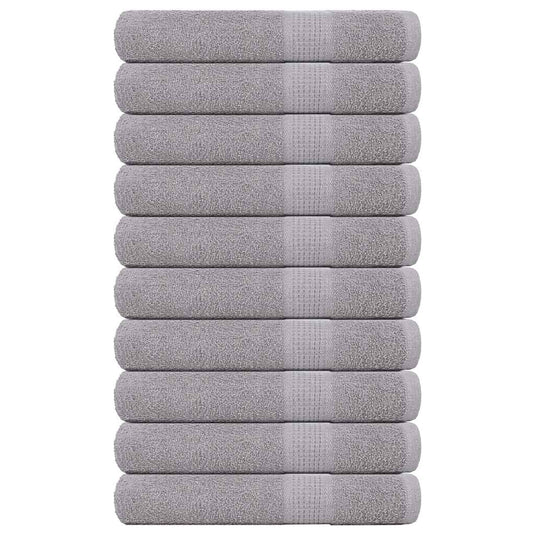 Vidaxl handdoeken frogn 10 st 100x200 cm 360 g m² grijs