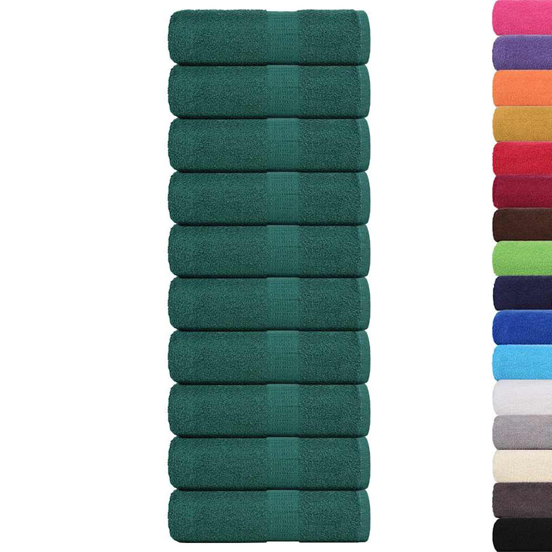 Load image into Gallery viewer, Vidaxl washandjes 10 stuks frogn groen 30x30 cm 100% katoen
