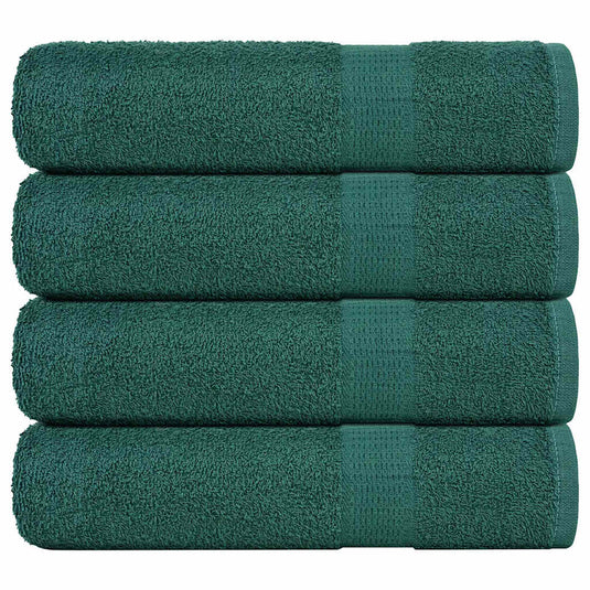 Vidaxl douchehanddoeken 4 st 70x140 cm 360 g m² 100% katoen groen