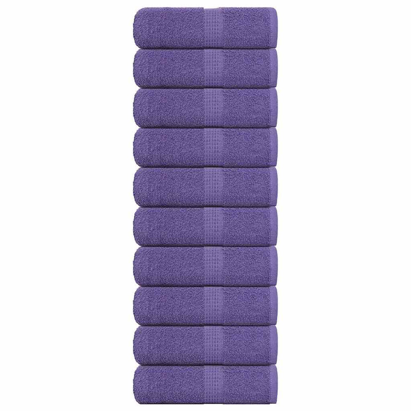 Afbeelding laden in galerijviewer, Vidaxl washandjes frogn 10 st 30x30 cm 360 g m² paars

