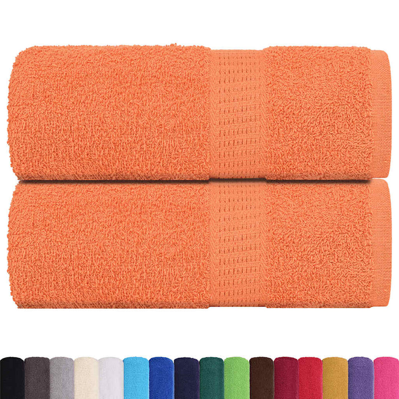 Load image into Gallery viewer, Vidaxl washandjes 2 stuks frogn oranje 30x30 cm 100% katoen
