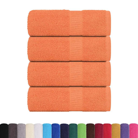 Vidaxl washandjes frogn 4 st 30x30 cm 360 g m² oranje