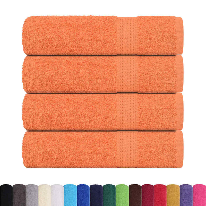 Load image into Gallery viewer, Vidaxl badhanddoeken 4 st 100x150 cm 360 g m² 100% katoen oranje
