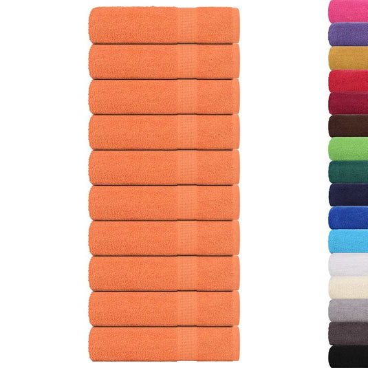 Vidaxl badhanddoeken frogn 10 st 100x150 cm 360 g m² oranje