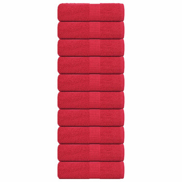 Vidaxl washandjes frogn 10 st 30x30 cm 360 g m² rood
