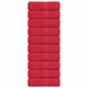Vidaxl washandjes frogn 10 st 30x30 cm 360 g m² rood