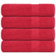 Vidaxl douchehanddoeken frogn 4 st 70x140 cm 360 g m² rood