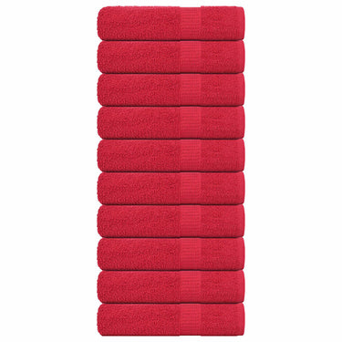 Vidaxl douchehanddoeken frogn 10 st 70x140 cm 360 g m² rood