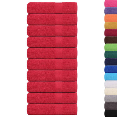Vidaxl douchehanddoeken frogn 10 st 70x140 cm 360 g m² rood