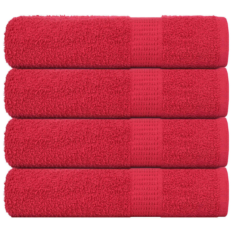 Load image into Gallery viewer, Vidaxl badhanddoeken frogn 4 st 100x150 cm 360 g m² rood
