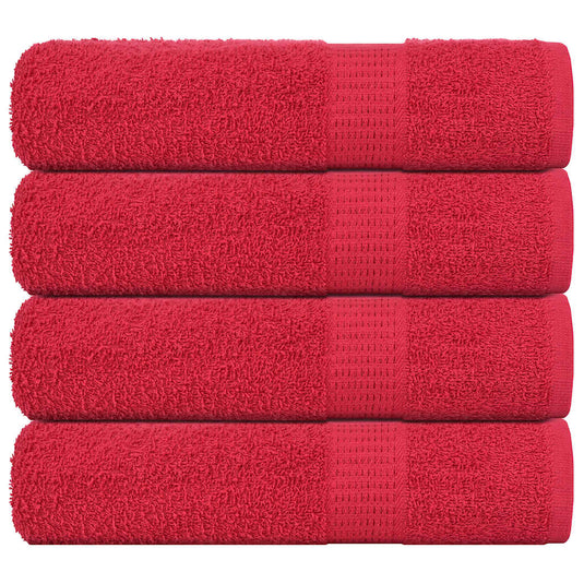 Vidaxl badhanddoeken frogn 4 st 100x150 cm 360 g m² rood