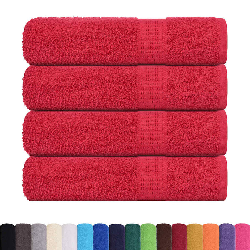Load image into Gallery viewer, Vidaxl badhanddoeken frogn 4 st 100x150 cm 360 g m² rood
