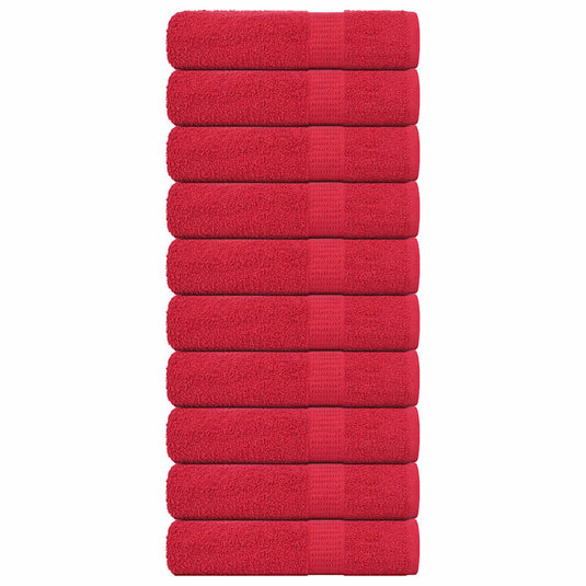Vidaxl badhanddoeken frogn 10 st 100x150 cm 360 g m² rood