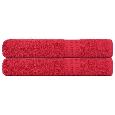 Vidaxl handdoeken frogn 2 st 100x200 cm 360 g m² rood