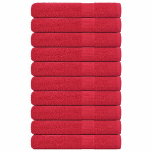Vidaxl handdoeken frogn 10 st 100x200 cm 360 g m² rood